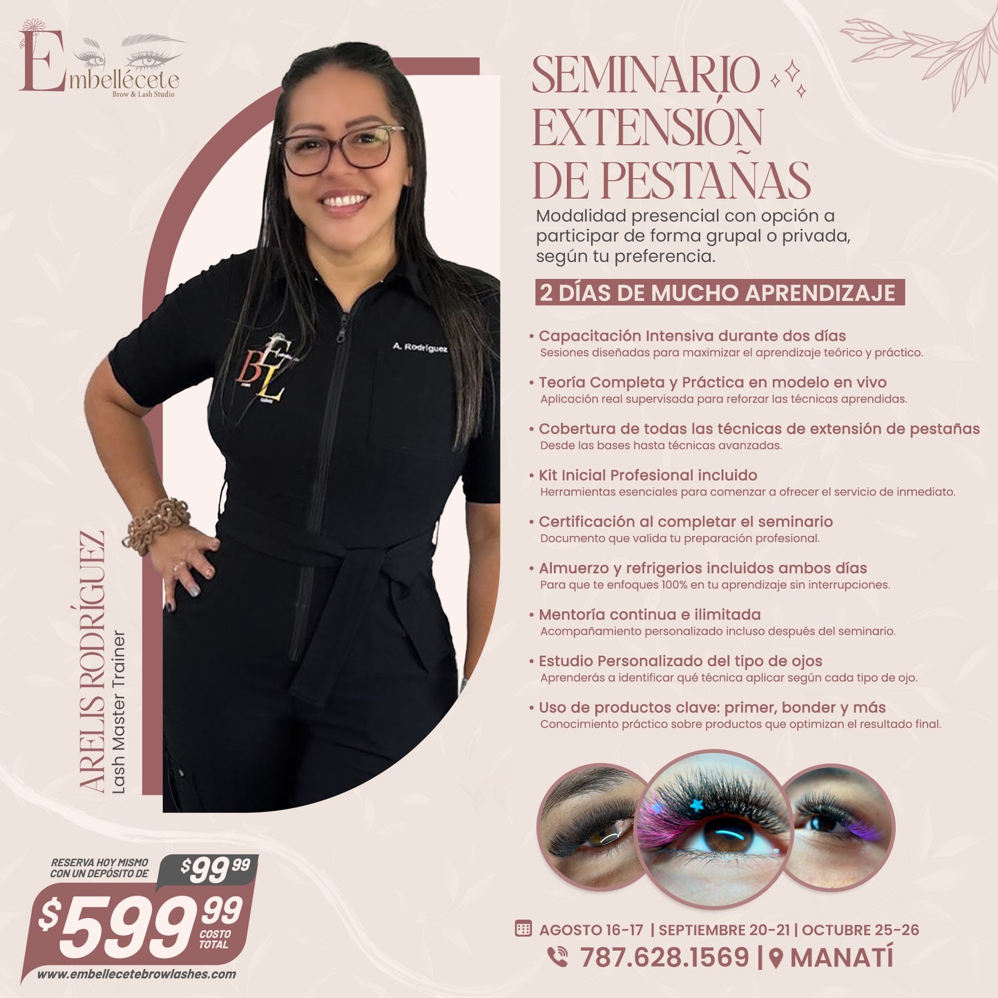 Reservación Seminario de Extensiones de Pestañas